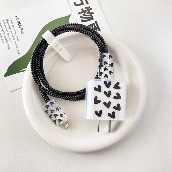 Apple 20W Multiple Black Love [Black Border] -The headhole+line cover 2+1 meter black rope