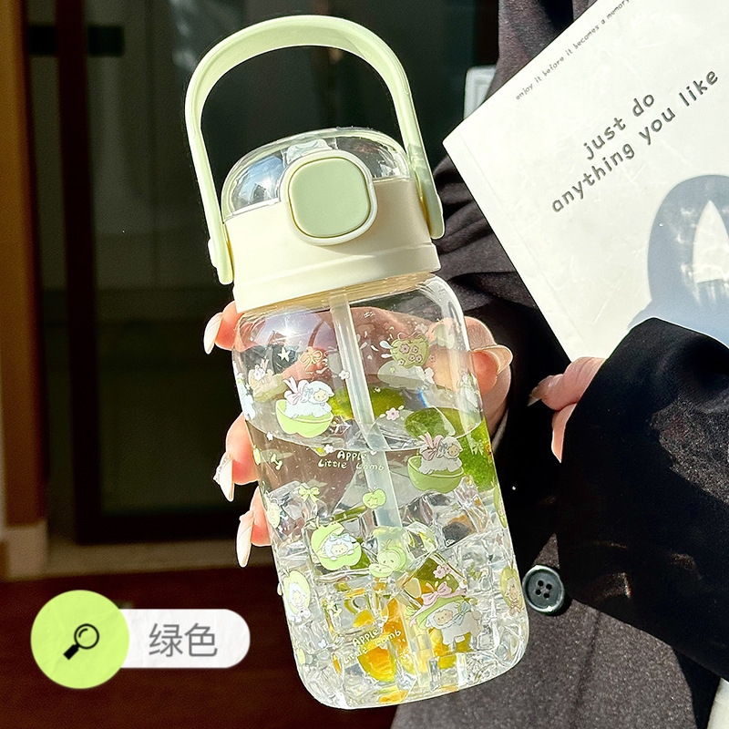 新しい夏の高品質ダブルドリンクプラスチックカップ屋外ポータブルポータブルバウンスカップ大容量子供用ストローカップ|undefined