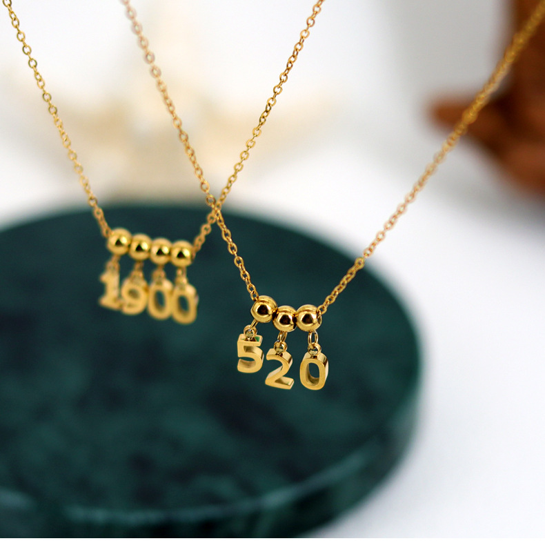 1 Pieza Acero Inoxidable 304 Chapados en oro de 18k Letra Colgante display picture 8