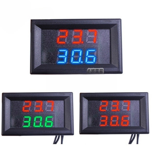 High-Precision Dual Display Digital Thermometer - Degree Car Thermometer Metal Probe Model