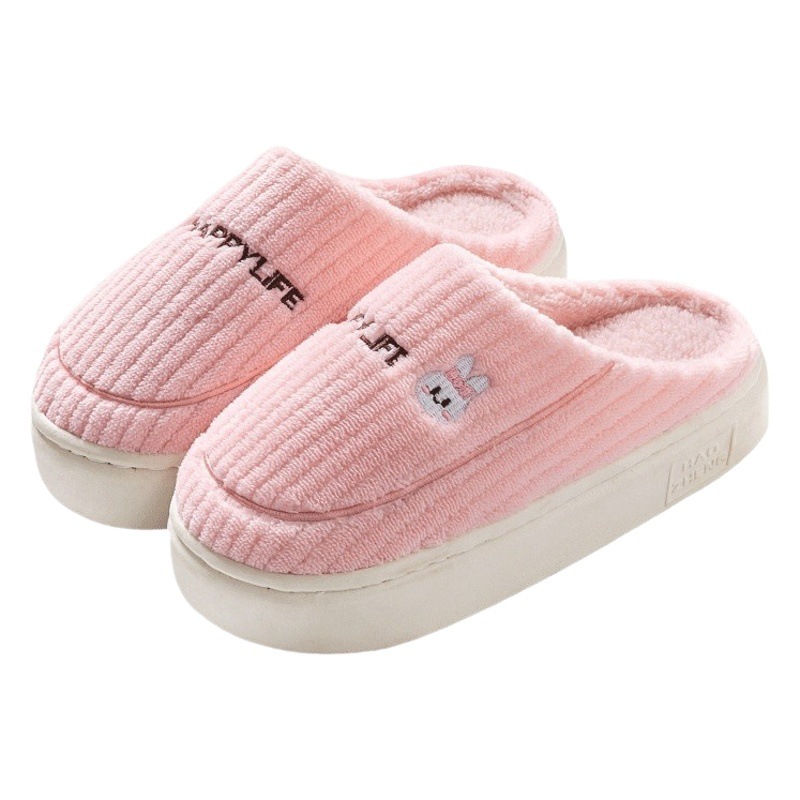 Zapatillas de algodón Cixi damas primavera, otoño e invierno hogar interior antideslizante zapatos de confinamiento suela gruesa hogar cálido pareja hombre