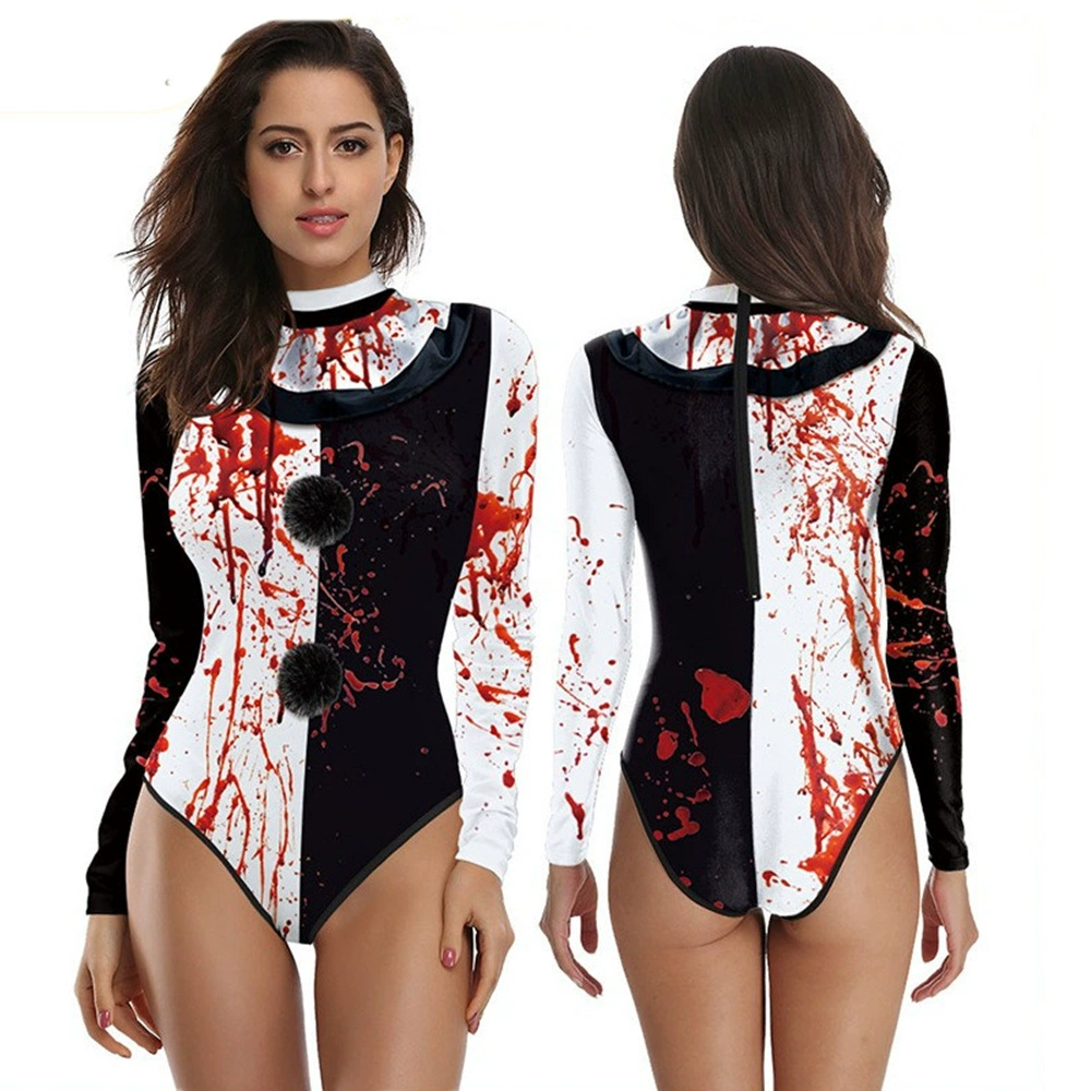 Трансграничный Хэллоуин cos Сломанная душа клоун серии ужасов костюм купальник 3D с принтом персонализированный купальник с длинными рукавами