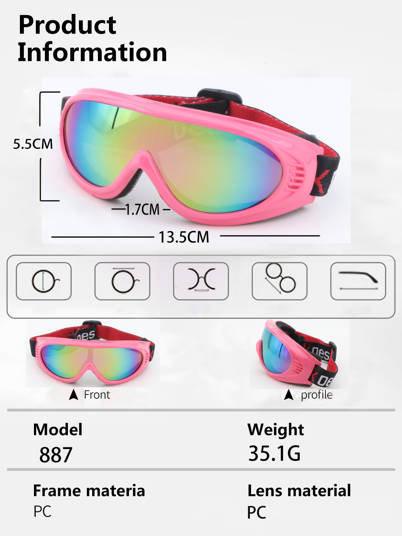 Student Ski Goggles Children's Colorful Sun Protection UV Protection Windproof Goggles Cross-Border Outdoor Cycling Sunglasses_desvips.com