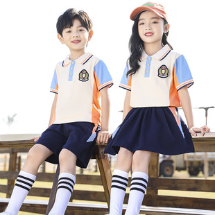 Kindergarten Summer Garden Clothes Spring and Autumn Children's School Uniform Set Baseball Clothes Primary School Students' Class Clothes Spring and Summer Three-piece Set