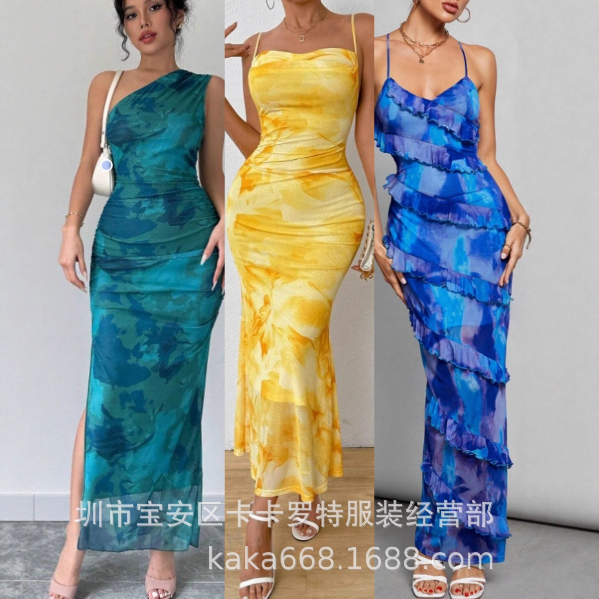 2025 comercio exterior transfronterizo ropa de mujer shein vestido Amazon verano nuevo vestido de mujer productos finales de fábrica