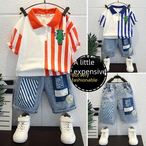 Cool and Stylish Summer Outfit for Boys  New Model Baby Boys Street Style Clothes Trendy Children Confident Polo Shirt Short Sleeve Set