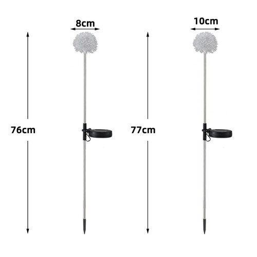 Cross-border solar dandelion ground plug light aluminum wire aluminum wire ball light outdoor courtyard lawn garden landscape decorative light