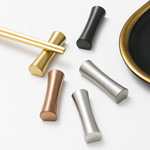 沙朵简约日式金枕头筷架筷托实心304不锈钢食品级筷枕筷子家用