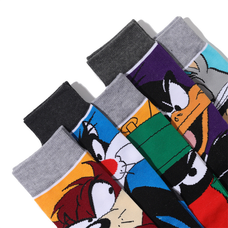 Wholesale Trendy Men'S Cotton Cartoon Tube Socks Stockists Women'S Animation Personalized Socks-5Prs 21 Undefined