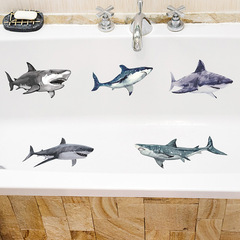 尚易SP-B016卡通鯊魚貼紙兒童浴缸裝飾牆貼自粘防滑批發浴缸貼紙