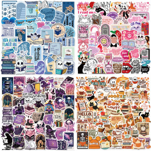 50 Colorful Nerd Smut Graffiti Stickers Decorative Guitar Laptop Luggage DIY Cross Border Waterproof