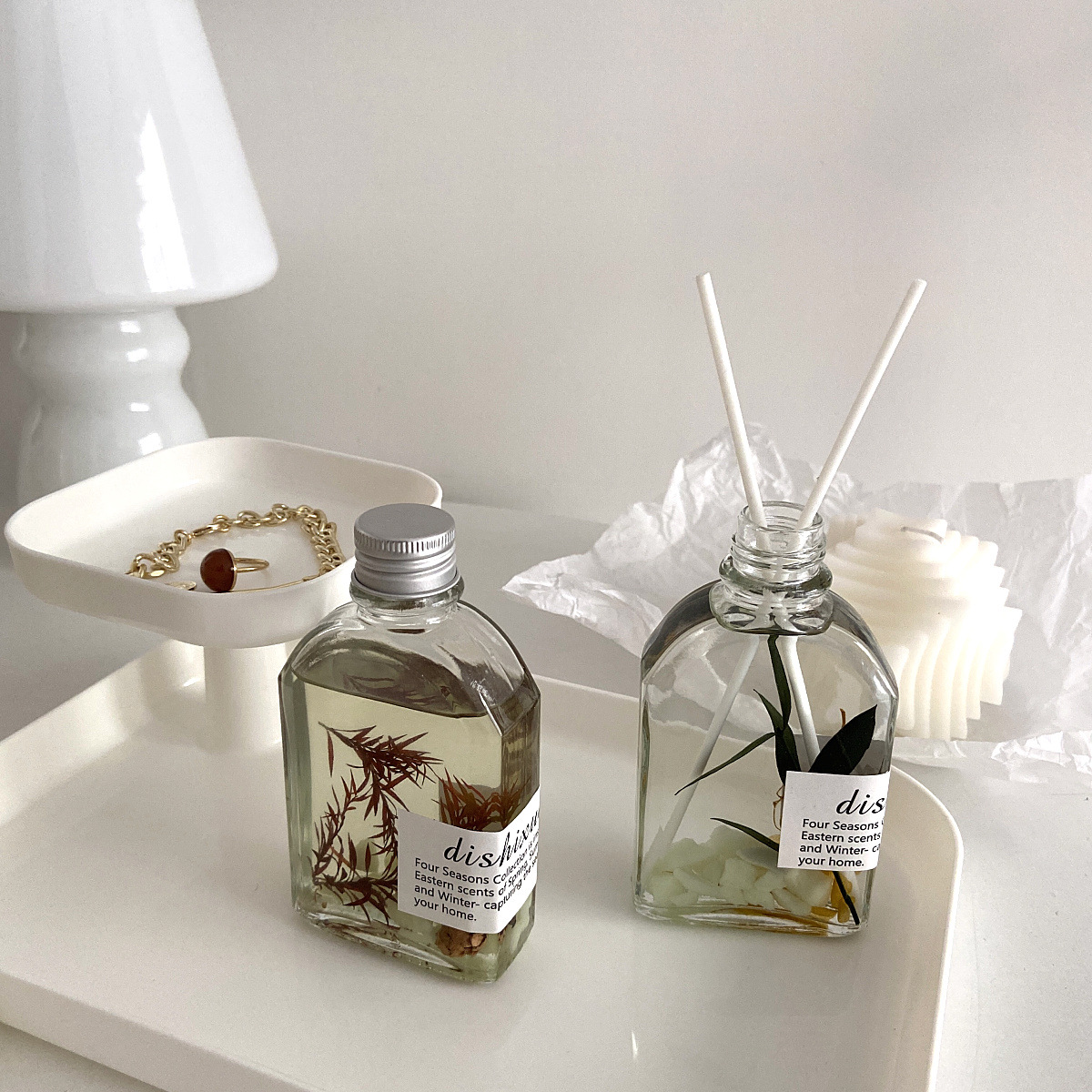 Ins style fireless aromatherapy eternal flower fragrance indoor bed and breakfast model room home desktop decorations souvenir photo taking