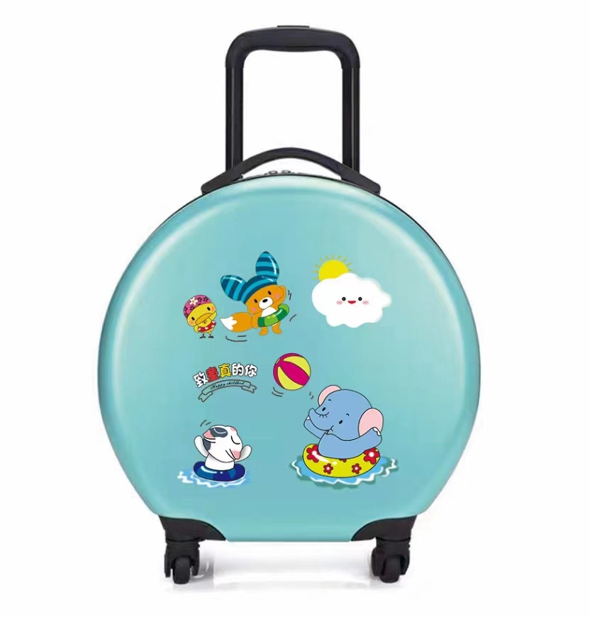 Logotipo impreso de los niños trolley gran capacidad universal rueda equipaje maleta ocio al aire libre fábrica por mayor