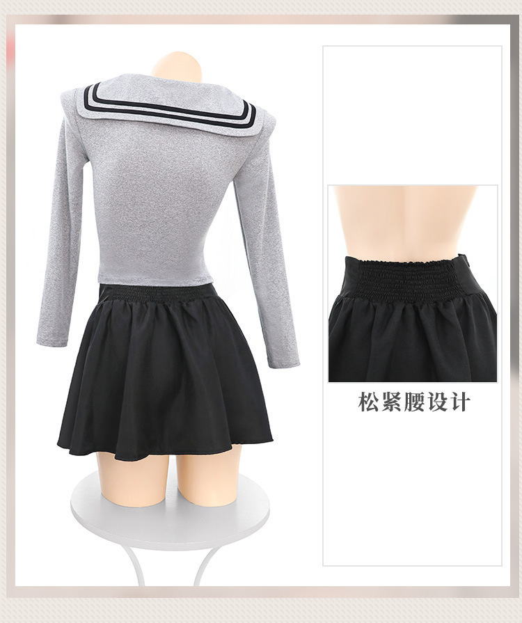 Feimu Selects JK Uniform Costume Set with Pleated Skirt, Tie and Thong — detail image 52