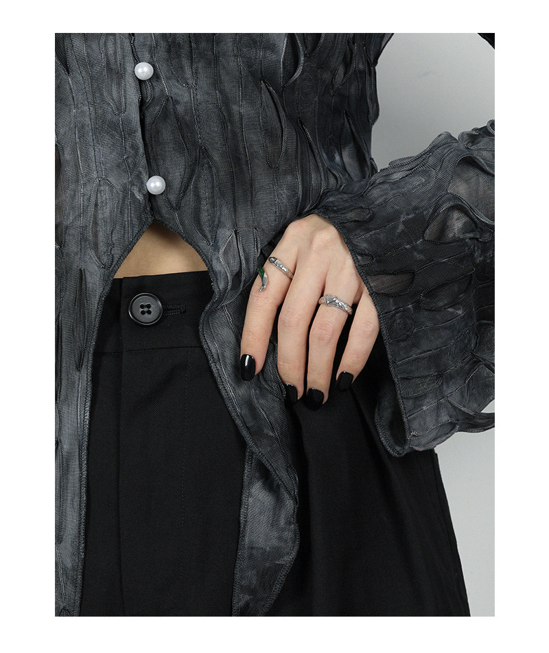 Simple Style Geometric Sterling Silver Plating Open Ring