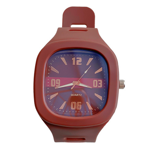 New square watch for women, Instagram college style, square silicone, unisex couple's watch, Korean version, forest system trend quartz watch