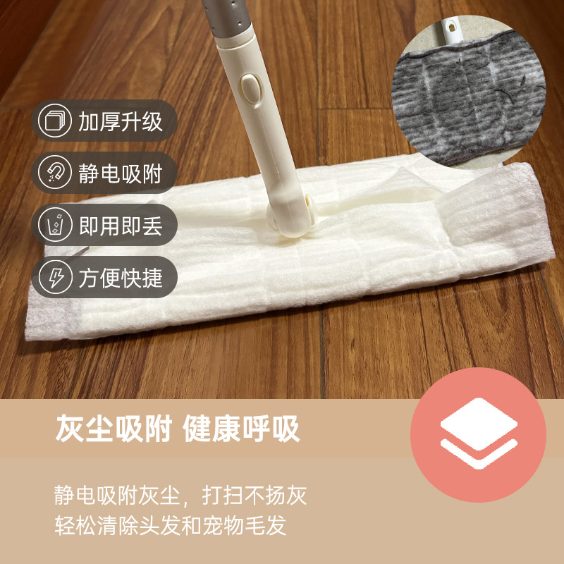 Shengbo electrostatic dust removal mop household hand-washable disposable lazy mop thickened electrostatic dust removal paper wholesale