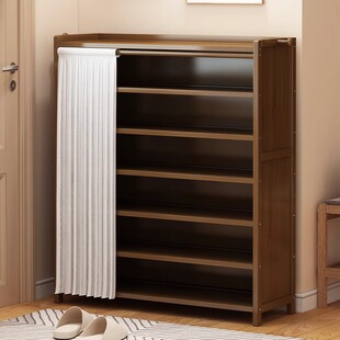 New white gauze curtain dust-proof shoe cabinet household entrance partition hallway cabinet economical multi-functional shoe rack