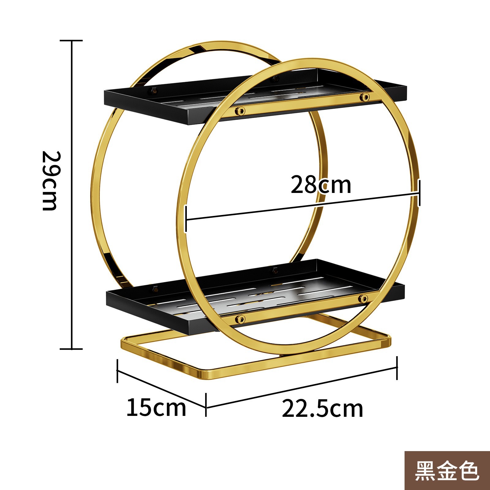 Estante de almacenamiento de la parte superior Estante de almacenamiento de la mesa de baño Estante de almacenamiento de cosméticos Caja de almacenamiento de cocina Estante de condimento de gran capacidad