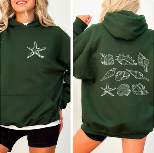 Coconut Girl Hooded Sweatshirt, the perfect gift for beach lovers and shell collectors