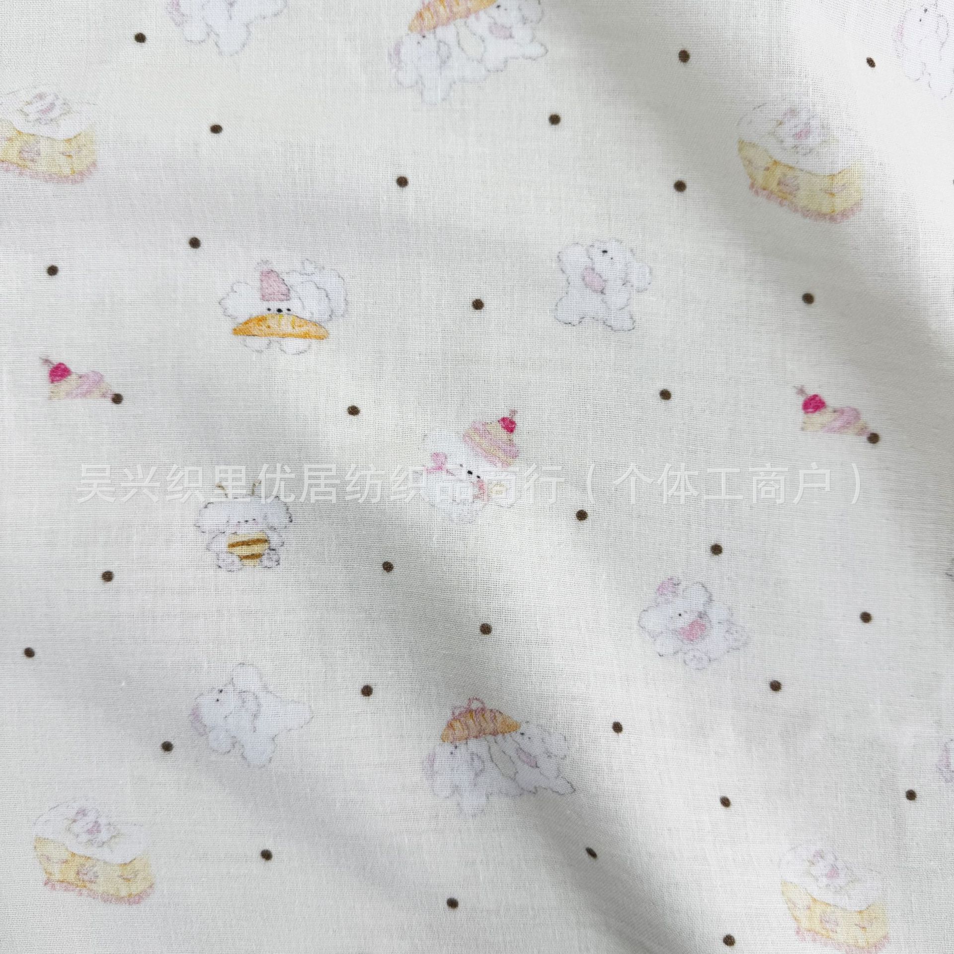 双层绉布平布印花 碎花印花绉布 睡衣家居服面料婴儿纱布浴巾布料