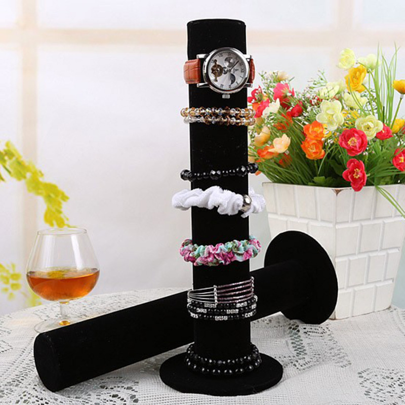 手链架朝天柱手镯架首饰架黑绒手链道具手表饰品展示架项链立体