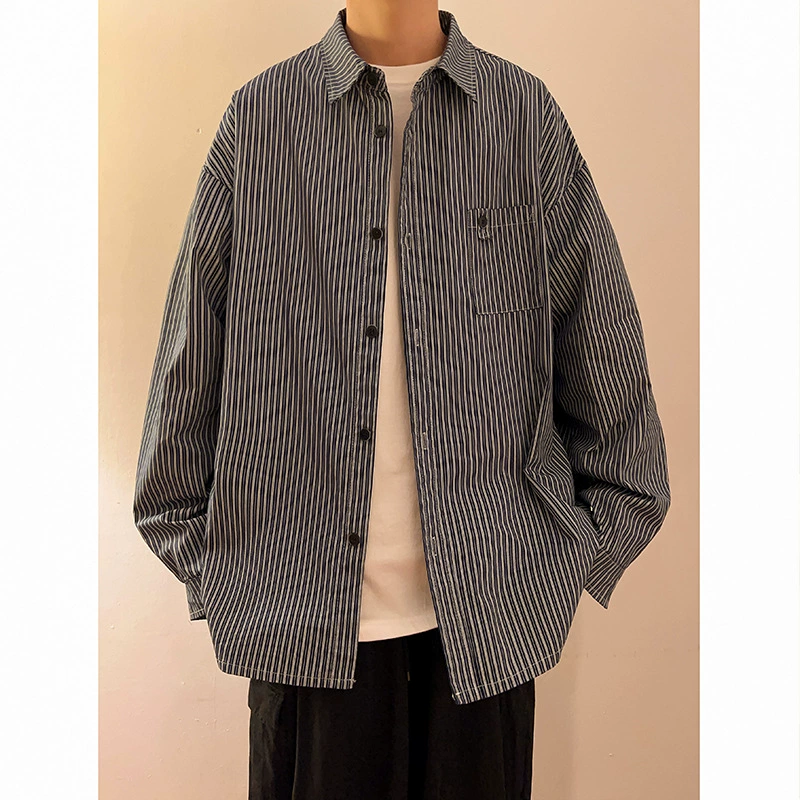Autumn Japanese retro trend shirt for leisure, oversize