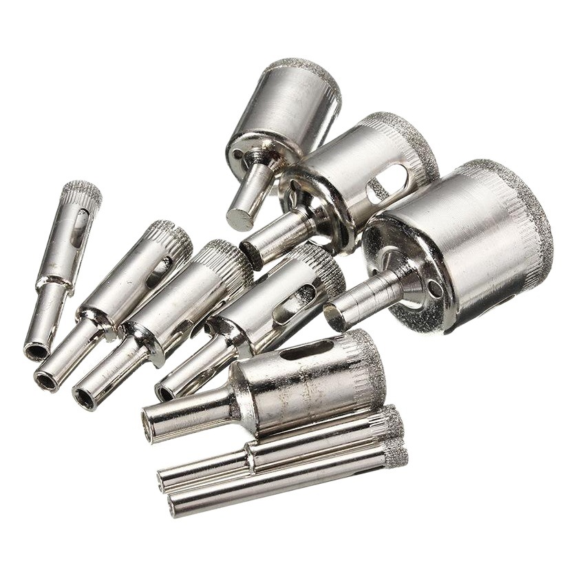 Juego transfronterizo de 15 piezas de 6-50mm abridor de vidrio de diamante de mármol de cerámica cuentas de pulido redondeado