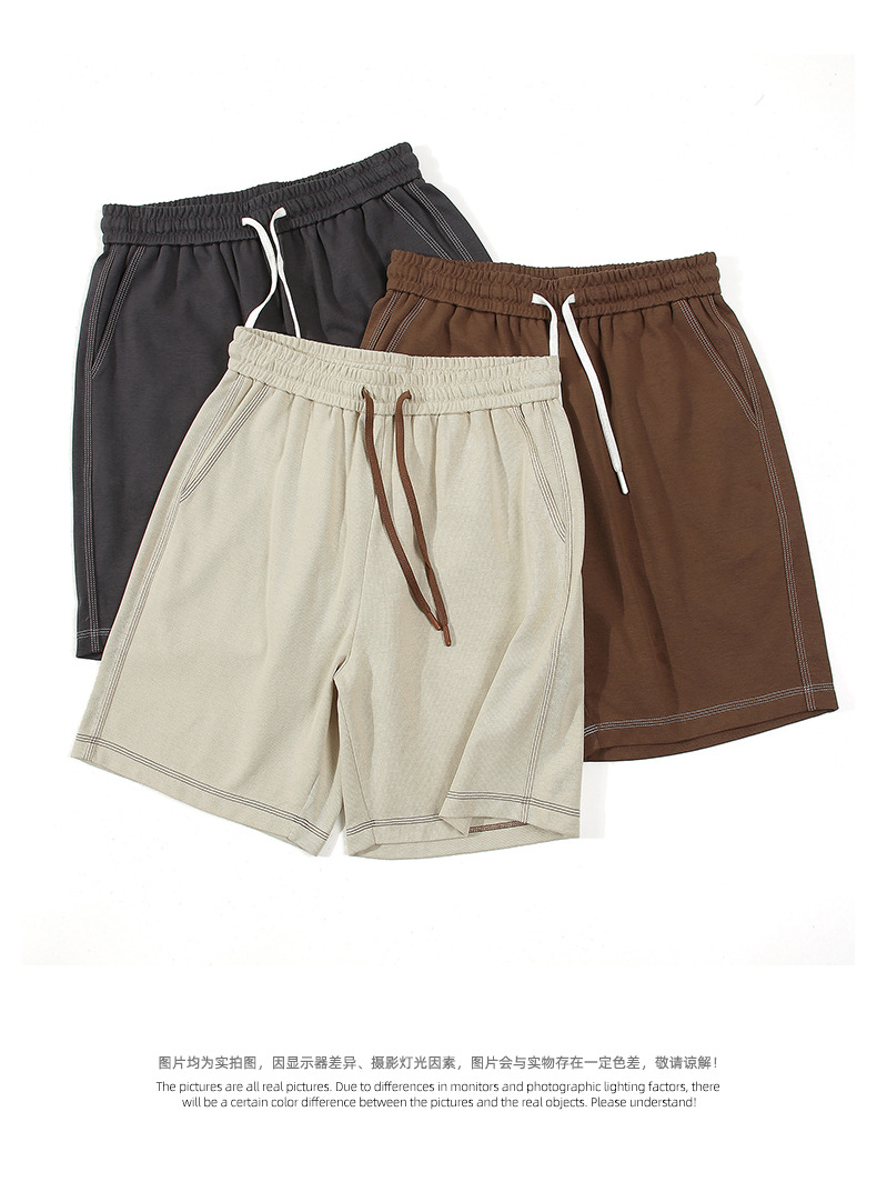 夏季新款双面斜纹棉日系复古运动五分短裤卫裤 (18).jpg