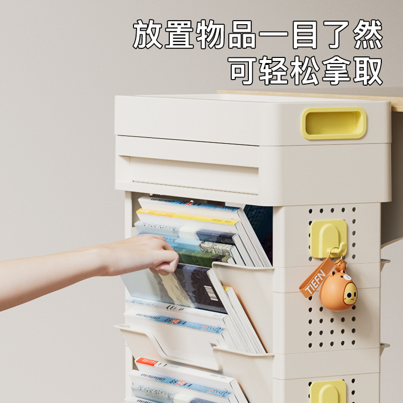 移動可能なデスクサイド本棚高校生教室のデスクサイドの本の収納棚|undefined