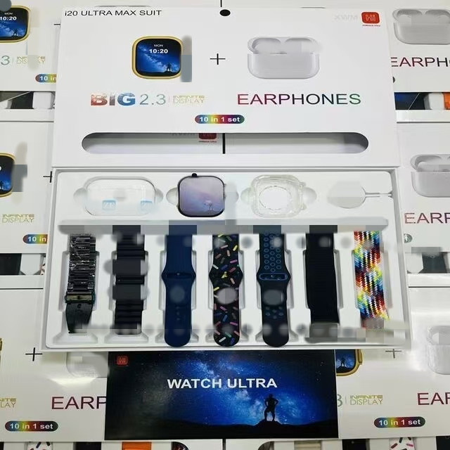 10 IN1 traje i20 ultra Max suit5 generación Bluetooth auriculares bajo consumo de energía reloj inteligente deportes Bluetooth