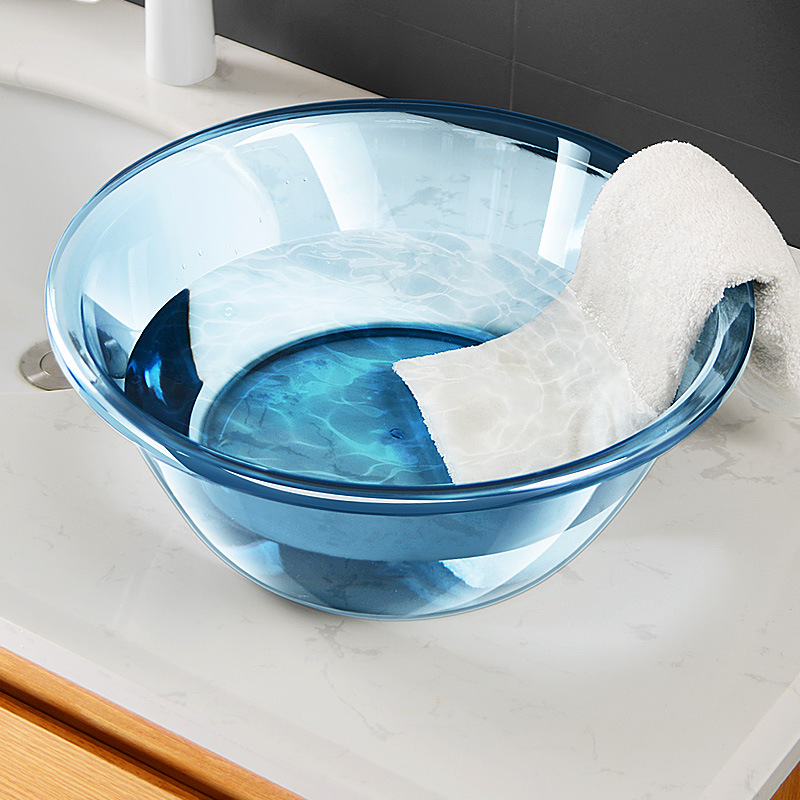 臉盆家用大號透明洗臉盆加厚耐用塑料盆洗菜盆宿舍洗衣