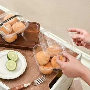 High permeability padded pet baking puff box disposable packing box 4 inch tiramisu dessert box wholesale