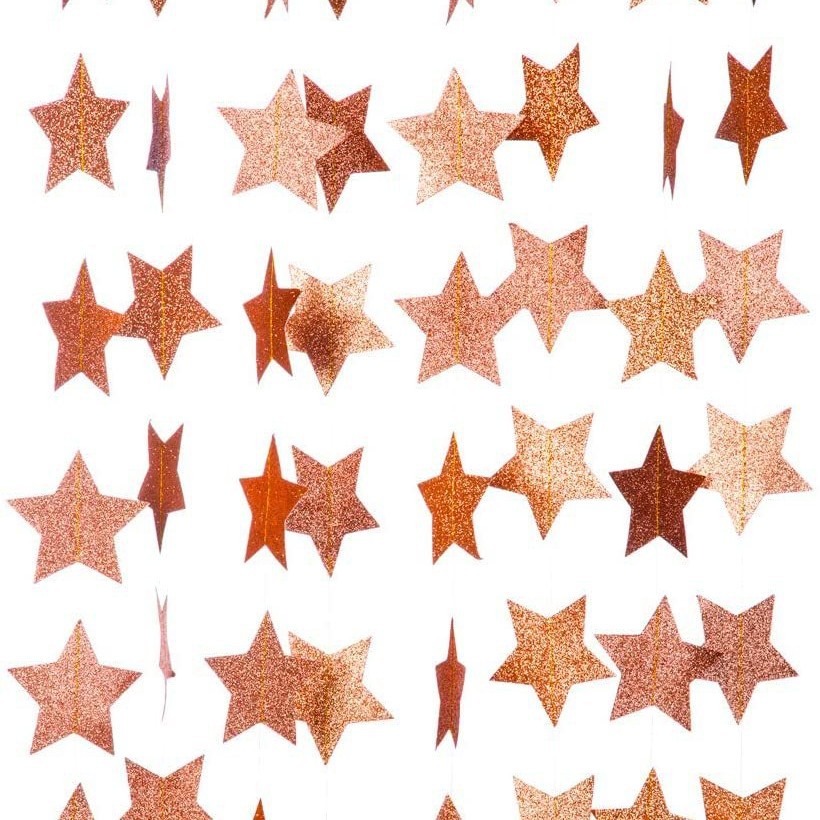 반짝이는 로즈 골드 별