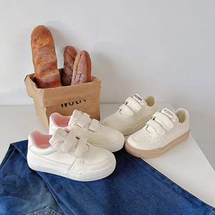 Baikuang Velcro white shoes for women 2023 new versatile spring and summer breathable Korean style white shoes for students flat sneakers