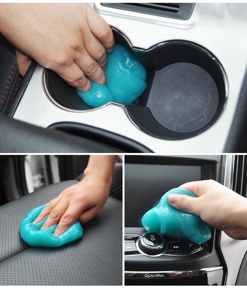Multi-functional cleaning tool for removing dust from car interiors, car wash dust remover, soft rubber ball for dust collection in cars