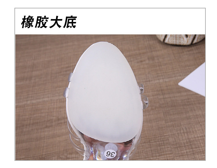 Xăng đan nữ gót nhọn 6–8 cm quai mảnh phong cách thanh lịch — Màu bạc, Màu trắng, Màu đen chi tiết 8