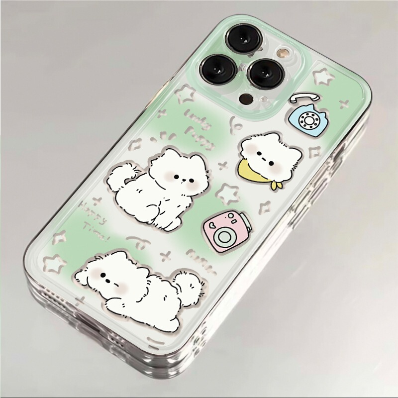 Camera puppy for iPhone15/14/13 phone case 12promax soft 78 cartoon xs apple 11xr