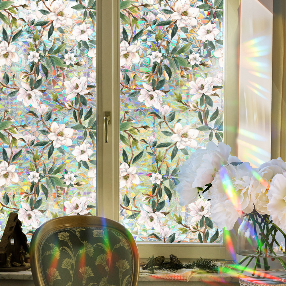 140g Weight Glass paster Home Textiles & Decor Type PVC Material Leaf Pattern Casual, Pastoral Style Casual Pastoral Leaf PVC Glass Paster Wall Art 54