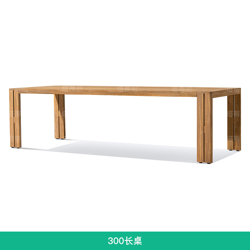 Mesa y silla de teca al aire libre, terraza de jardín al aire libre, muebles impermeables, protección solar, villa, patio, combinación de mesa y silla de madera maciza