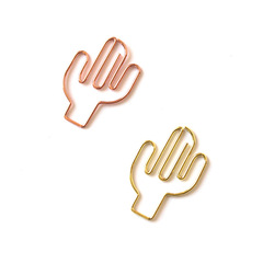 Cactus Creative Clip Wholesale Colorful Curly Pins Irregular Pattern Rose Gold Metal Revolving Clips