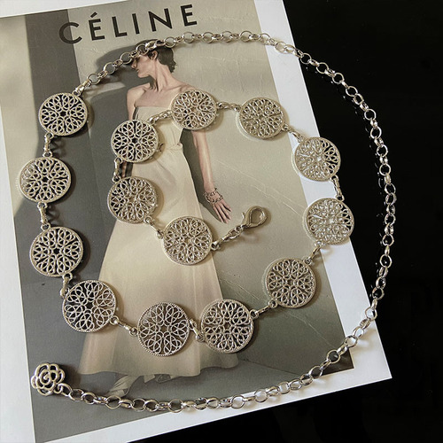 Metal belt for women summer student Korean new decorative suit dress ins trendy waist chain women's accessories