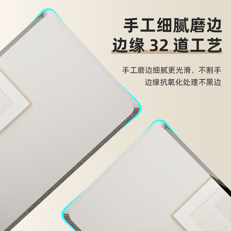 Espejo de vestir dormitorio doméstico cuerpo entero dormitorio de estudiantes autoadhesivo pared colgante espejo de pared simple sin perforación espejo de prueba de vestir