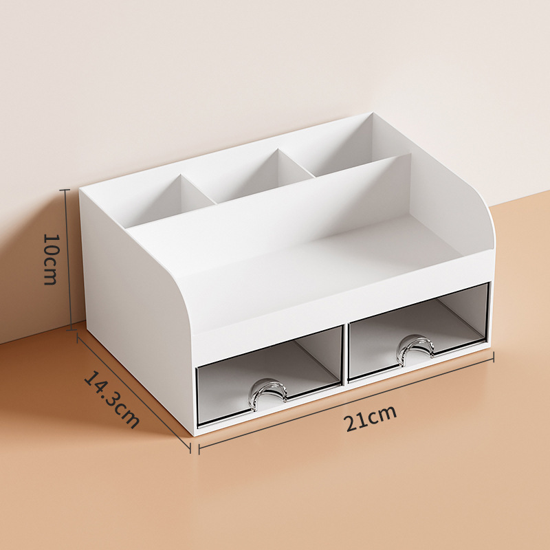 Cajón transparente de escritorio caja de almacenamiento de gran capacidad papelería de oficina niños estudiante caja de cajón de almacenamiento especial