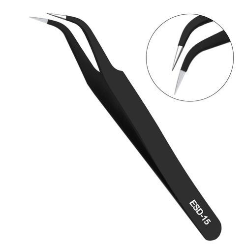 Stainless Steel Tweezers Grafting Eyelashes Bird's Nest Hair Picking Acne Small Clip Black Tweezers