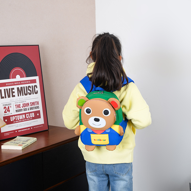 Jardín de infantes pequeña clase mochila de bebés animaciones animadas lindas mochila para niños y niñas nueva mochila infantil transfronteriza