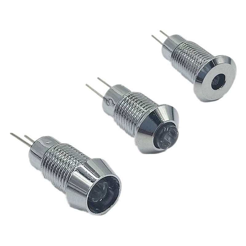 Отверстие 8 мм металлический светодиодный держатель лампы Крышка лампы M8 со светодиодной плоской головкой F5/вогнутой головкой/индикатором выпуклой головки