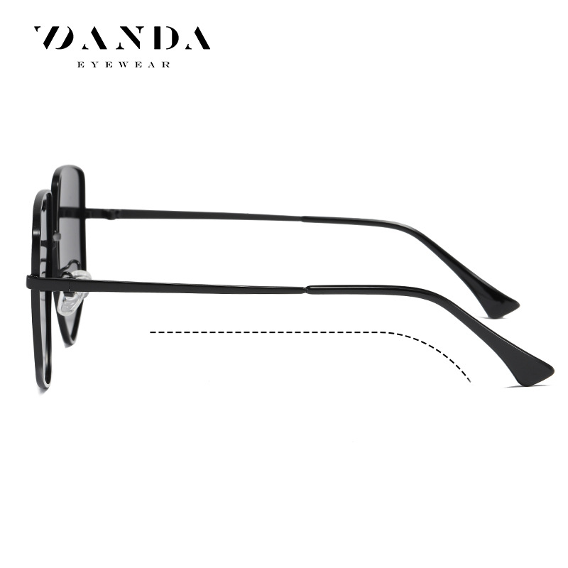 Nuevas gafas de sol de moda de mujer de gran marco gafas de sol lisas LS317 transmisión en vivo recomendar metal gafas de sol polarizadas de todo fósforo