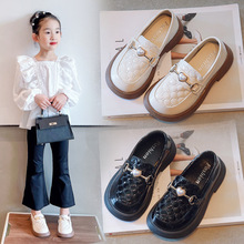 ŮͯƤЬ��ɫ2024�����¿�Ӣ��Ь��СŮ��������Ь��ͯ����