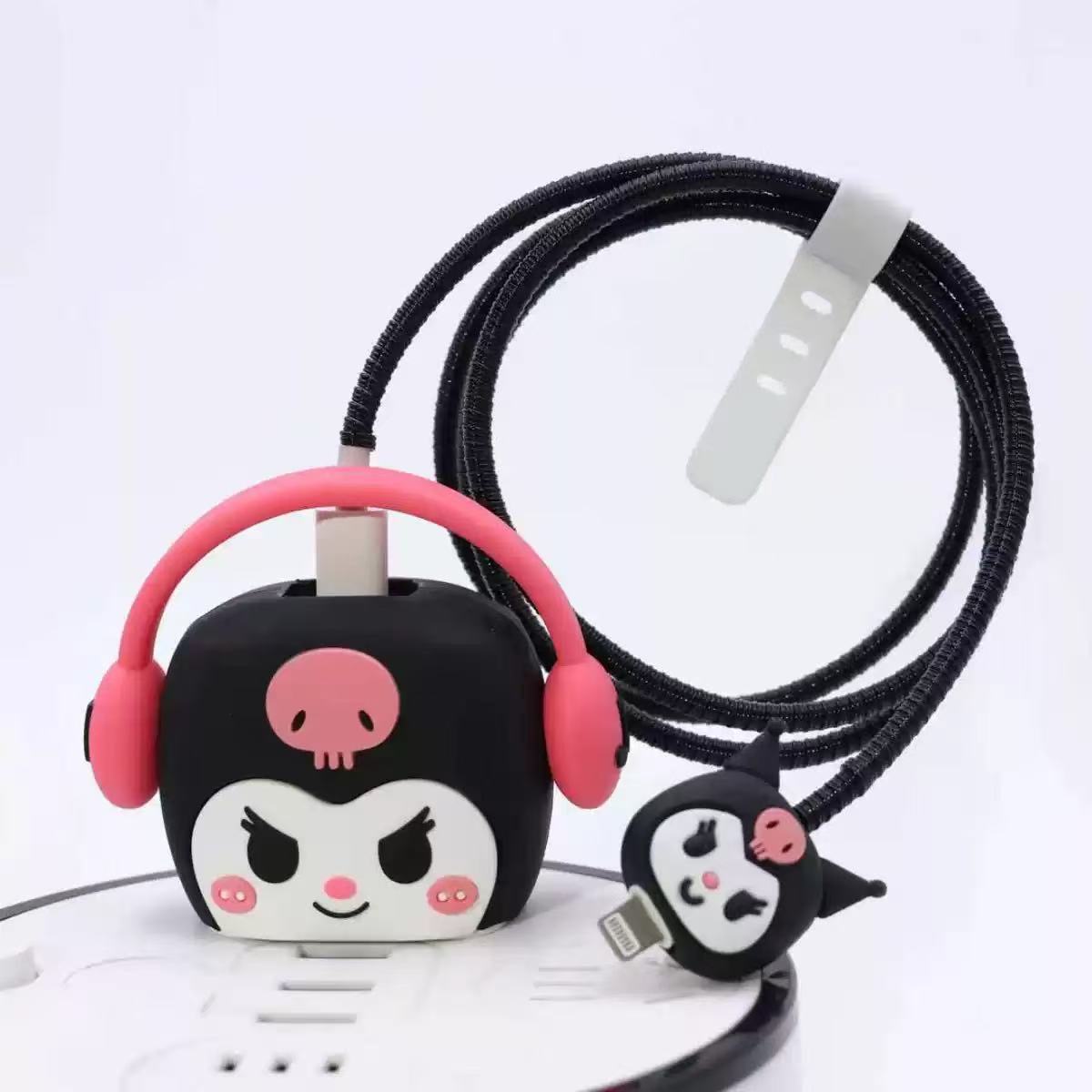 2023 nuevo cargador de dibujos animados cubierta protectora adecuada para Apple carga rápida cabeza 18/20W estándar europeo estándar americano aplicable